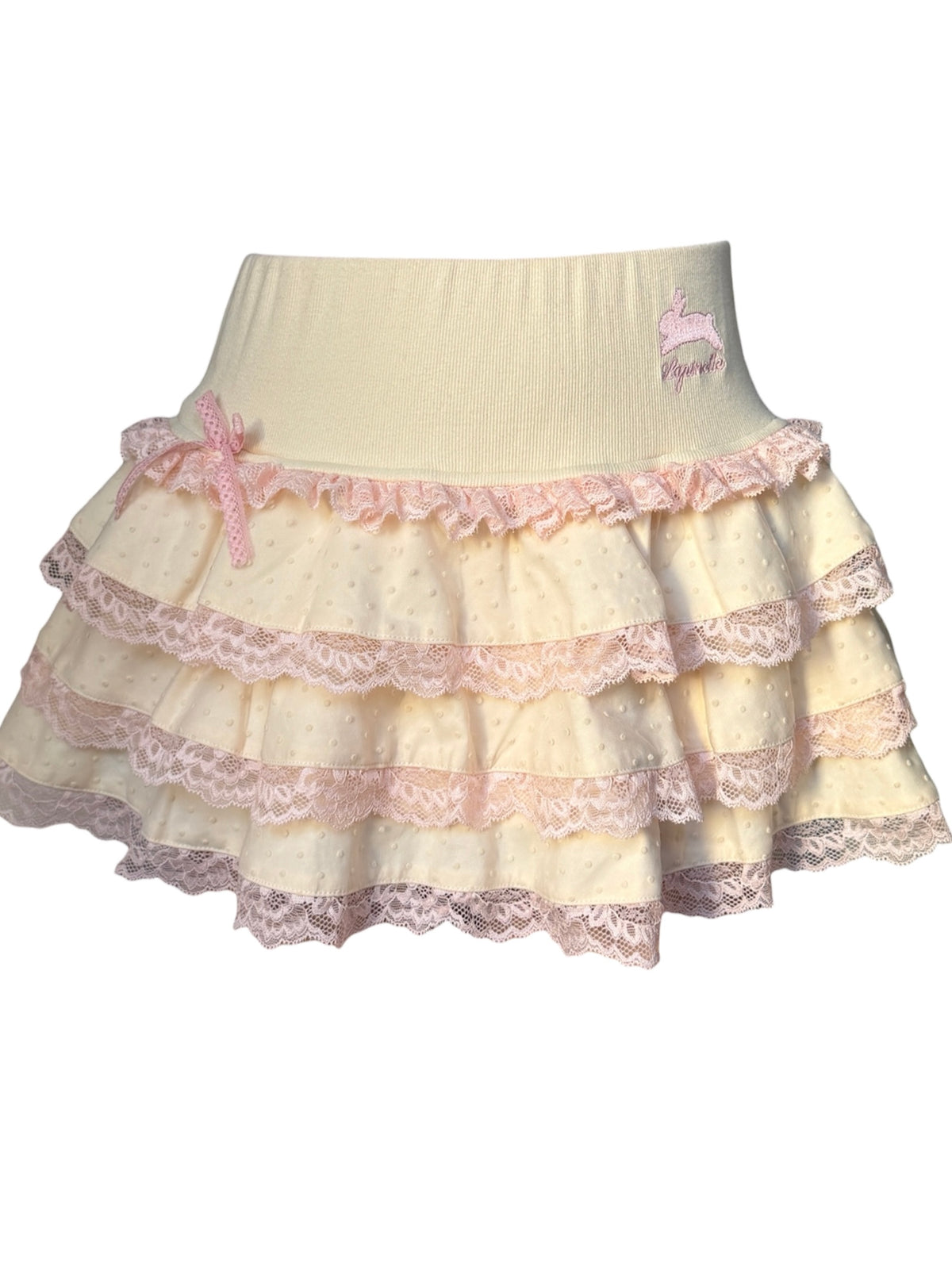Creamy Pink Ruffle Skirt
