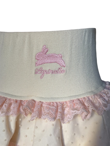 Creamy Pink Ruffle Skirt