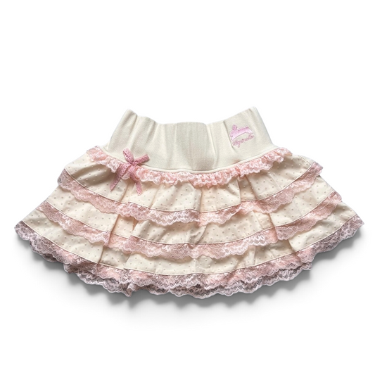 Creamy Pink Ruffle Skirt
